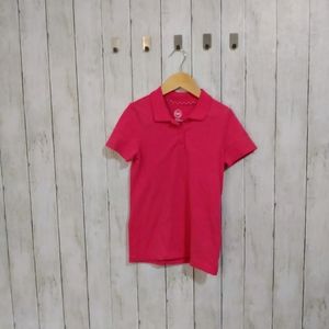 Wonder Nation Girls 7/8 Hot Pink Polo